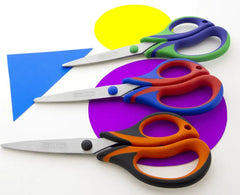 8" Two-Tone Soft Grip Stainless Steel Scissors - 1 Random Color