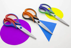8" Two-Tone Soft Grip Stainless Steel Scissors - 1 Random Color
